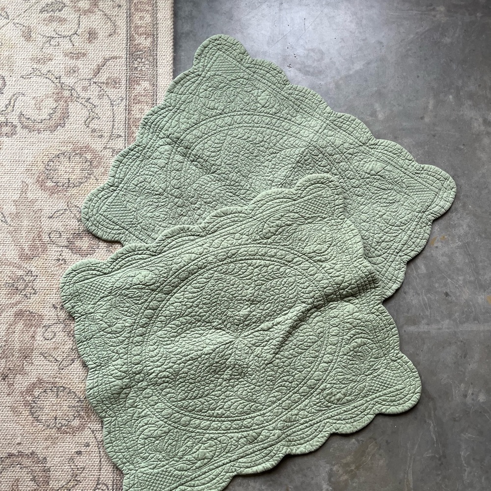 Sage Scalloped Pillow Shams